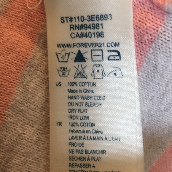 Black lace top by Forever 21 & Gray & pink stripes - Picture 8 of 8